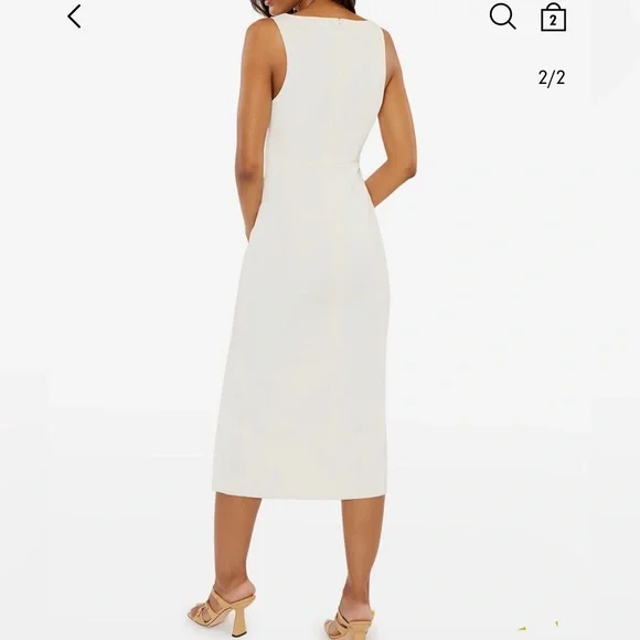 NWT Likely Sazan Sleeveless White Midi Dress, size 10 - Picture 2 of 7